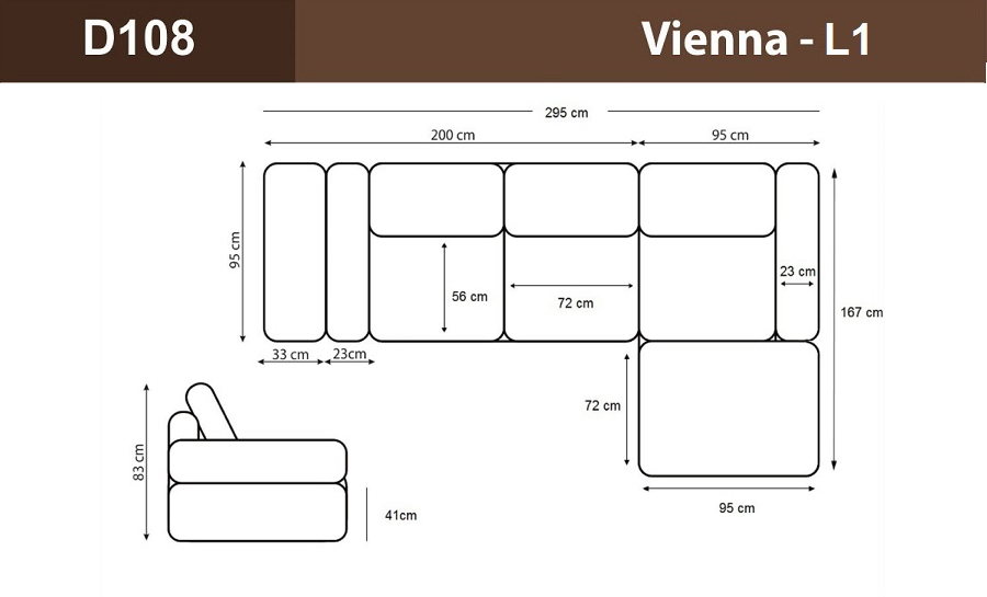 Vienna - L1- Leather Sofa Lounge Set